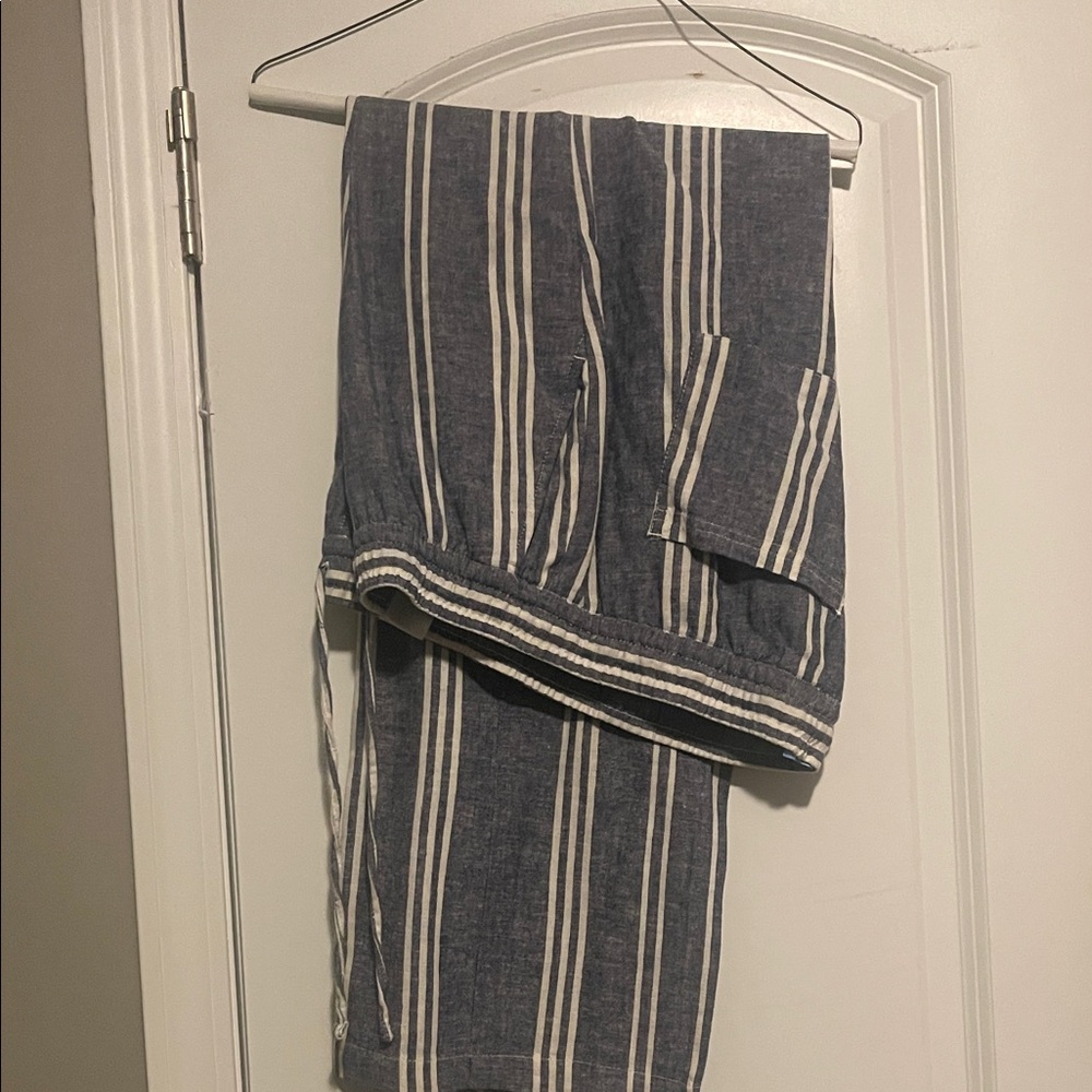 Old Navy Blue and White Striped Trousers